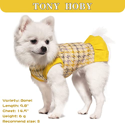 Tony Hoby Dog Dress, Dog Sweater Dress With Leash Hole, Dog Party Dress, Dog Princess Skirt For Small Medium Dog (Yellow, Xl) #TOP3
