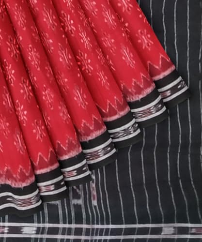 Image of Nuapatna Cotton Saree of Odisha Ikkat Orissa Traditional Handloom Sari | Bomkai | Pata | Nuapatana | sambalpuri saree | khandua patta sare | without Blouse S12
