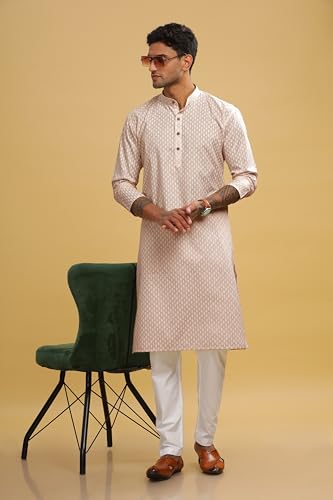 Image of BE ACTIVE Cotton Kurta for Men | Traditional and Classy Design | Indian Kurta | Full Sleeve Kurta