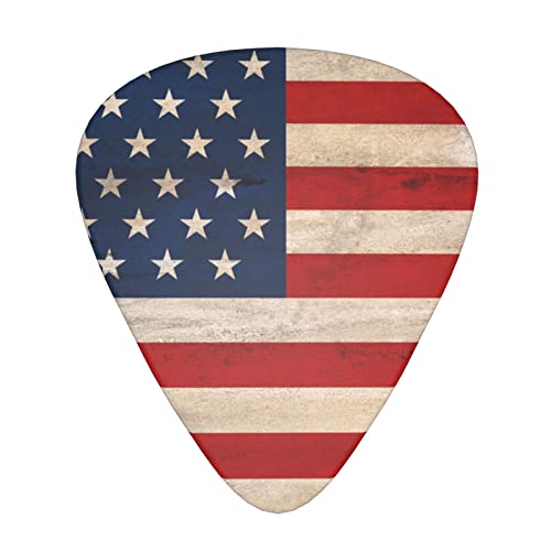 Paquet de 12 médiators de guitare avec drapeau américain sur bois, comprend des calibres fins, moyens et lourds 3 tailles pour les médiators acoustiques électriques de guitare - Les Beatles, Paul McCartney, John Lennon, RIngo Starr, George Harrison Paquet de 12 médiators de guitare avec drapeau américain sur bois, comprend des calibres fins, moyens et lourds 3 tailles pour les médiators acoustiques électriques de guitare