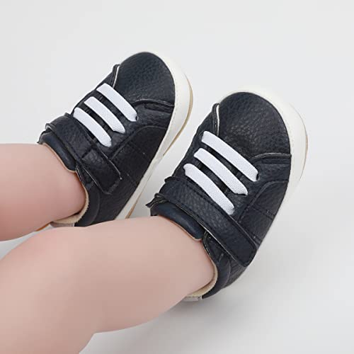 Image of E-FAK Baby Shoes Boys Girls Infant Sneakers Non-Slip Rubber Sole Toddler Crib First Walker Shoes