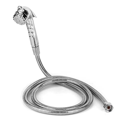 RV Exterior Shower Head with 1.5m Hose,Stainless Steel External Nozzle Water Supply for Boat Camper Motorhome Exterior Faucet RV Shower Tool