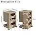 CDDUOLA Mobile Storage Cart with 4 Drawers, Art Storage Organizer with Multi-Layer Sorage, Portable Caddy Storage Cabinet Trolley for Salon, Kitchen, Living Room, Khaki