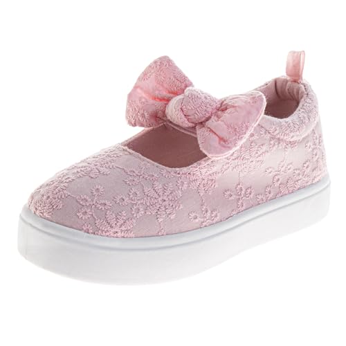 Laura Ashley Toddler Girl Shoes - Slip On Wedding Party Casual School Mary Jane Shoes for Girls - Light Pink 7 Toddler by Laura Ashley - Used condition - US$14.76