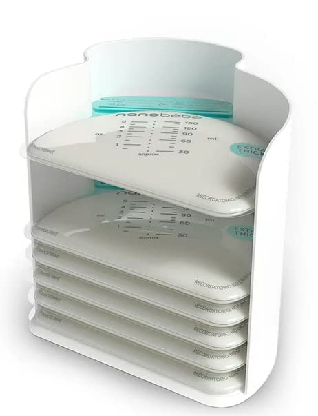 Image of Nanobebe 25-Pack Breast Milk Storage Bags and Organizer