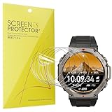【HD Transparente】: Lamshaw smartwatch protector de pantalla hecha de material de TPU ultrafino con un espesor de sólo 0,13 mm por lo que es sensible al tacto, le permite experimentar la más alta calidad original de la pantalla y mantener el color saturado original de la pantalla