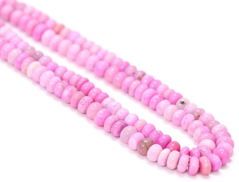 Perles rondes lilas 7-9mm naturelles pour création de bijoux colliers et bracelets DIY - 5