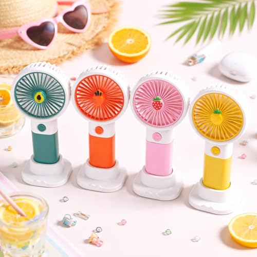 Image of Portable Rechargeable Mini Fan Pack of 1 | 400mAh USB Handheld Small Fan with 3 Speed Modes | Silent Personal Cooling Fan for Travel, Office, Makeup, Kitchen & Outdoor Use (MODEL 03)