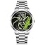 (D Steel Band Silver + Green)