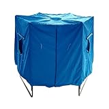 PEESHON Trampoline Cover 6ft/8ft, Round Trampoline Shade Top Cover, Waterproof, Sunscreen, Foldable, with Mesh Vent Windows & Zipper Door (Blue, 6FT)