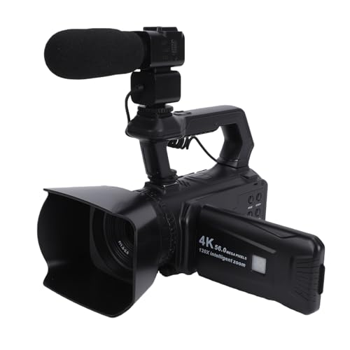 Enregistreur d'appareil photo numérique 56 MP, caméscope vidéo 4K zoom optique 6X