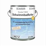 rasche Trocknung Jaeger Kronalux Schwimmbadfarbe Poolfarbe 2,5 Liter Farbe: capriblau