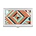 Green Rhombus Geometric Pattern Business Card Holder Case Pocket Box Wallet
