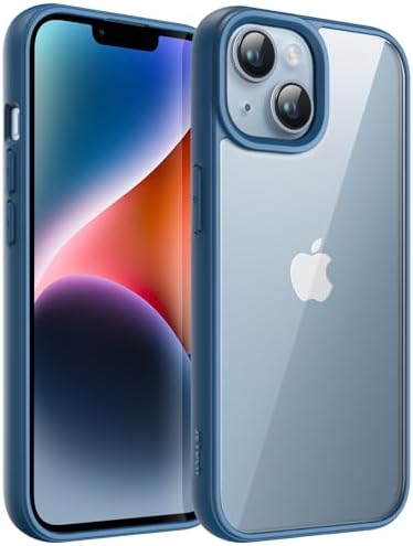 JETech Cover Ondulata per iPhone 16 6,1 Pollici, Carina Telaio Forma Riccia Antiurto Cellulare Custodia per Donne e Ragazze, Trasparente PC Rigido Retro (Nero