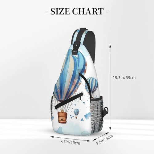 Bolso Crossbody Sling para Hombre y Mujer Negro miniatura 3