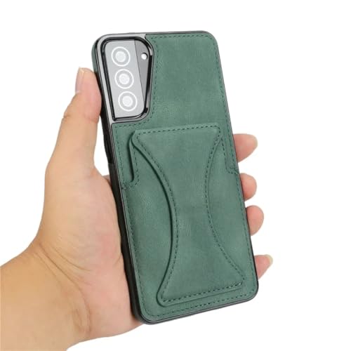 Protection Galaxy A54 5G étui cuir vert antichoc portefeuille avec rabat