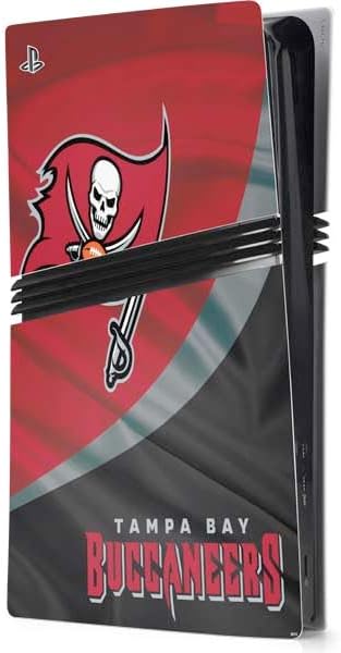 Skinit Decal Gaming Skin Compatible with PS5 Pro Console - Officially Licensed NFL Tampa Bay Buccaneers Tropical Print Design