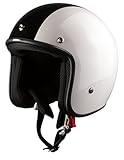 BHR Retro' 711 94026 Casco Demi-Jet da uomo, L, Bianco e Nero