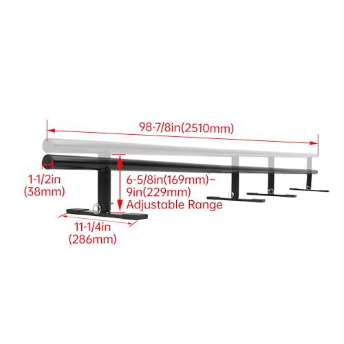 Reniecy 98.8" Round Bar Skate Rail