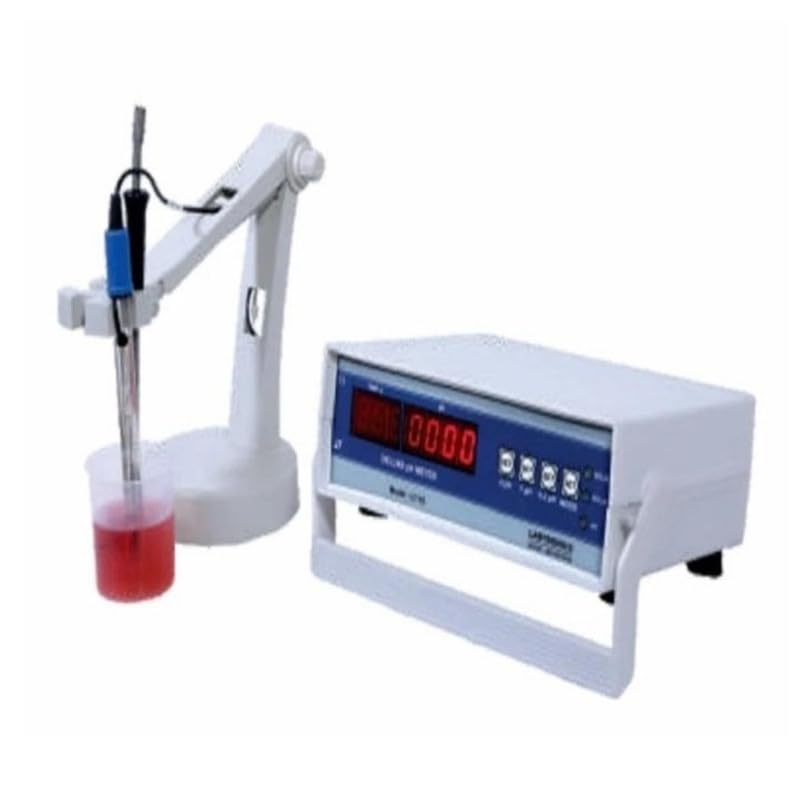 Labtronics Auto Deluxe PH Meter With Automatic Temperature Compensation | Laboratory PH And Redox Potential Measurement Device | LED Display Touch Button Calibration With Electrode Stand RTD Probe-image-0