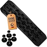 Campnetic Sandboards mit magnetischer Halterung - Sandbleche Offroad - Kein Bohren, einfaches Anbringen - Camper Zubehör - Offroad Zubehör - Anfahrhilfe Schnee - Anfahrhilfe Wohnmobil (schwarz)
