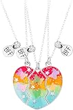 Accesorios Collar magnético de Plata de Ley 925 para Mujeres y Hombres, Colgante de Medio corazón, Collar de corazón para Amantes, Collar con Colgante de Mejores Amigos, magnetismo, Pareja, Collar de