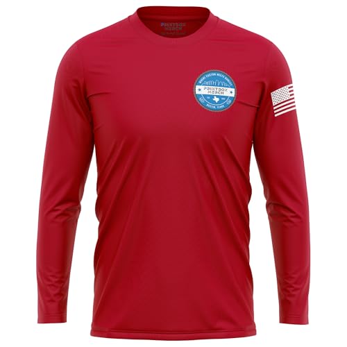 Custom Dry Fit Long Sleeve Shirts for Men, Add Your Logo Front & Back Printing, Customized Moisture Wicking Sun Protection UV Construction Landscaping Workwear T-Shirts Black4