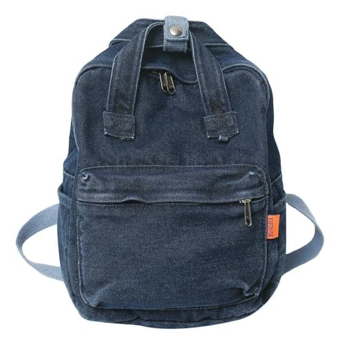 Sac à dos en denim décontracté GLDFW bleu clair multifonction