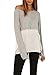 ZXZY Women's Long Sleeve Side Split Plus Size T Shirt Tops with Chiffon Inserts Gray