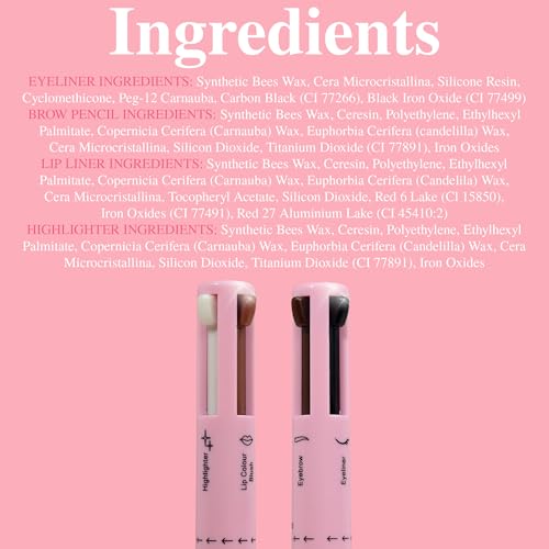 Lápiz de Maquillaje 4 en 1 para Labios, Ojos y Cejas miniatura 6