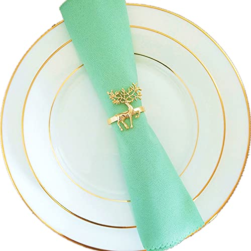 Holiday Napkin Rings Set Of 8 Holders For Wedding Christmas Thanksgiving Halloween Dinner Parties Home Table Decoration (Gold 2, 8) #TOP3