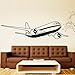 FGJFGGFR Air Flight samolot samolot ściana winylowa naklejka lotnicza naklejka uroczy dom chłopiec dekoracyjna naklejka, czarna, 223 cm x 58 cm M