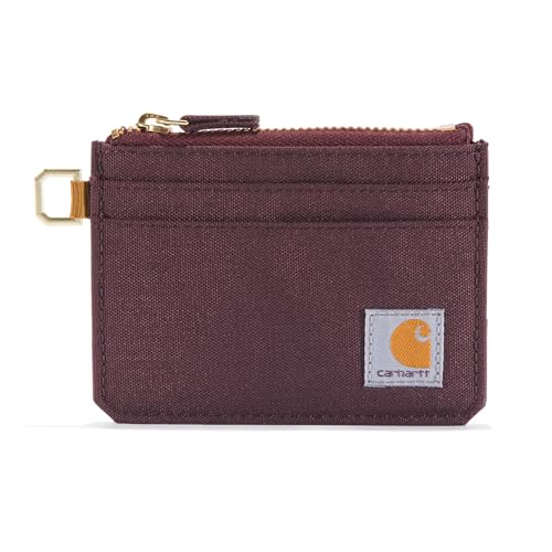 Carhartt Lässige Damen-Geldbörse aus Nylon, Ente mit Reißverschluss, Nylon-Ente mit Reißverschluss (Deep Wine), Einheitsgröße