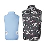 ★ [REDUCE LA TEMPERATURA CORPORAL] Esta chamarra con ventilador de enfriamiento puede promover la evaporación del sudor, ayuda a mantener todo el cuerpo fresco al hacer circular aire frío en la chamarra para reducir la temperatura corporal.