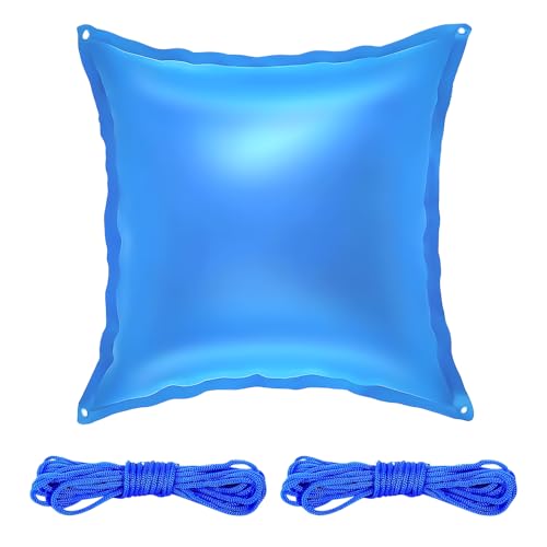 Udbrud Cojín de Aire para Piscina XXL 120 x 120 cm, Cojín de Invierno para Cubierta PVC Cojines de Piscina Invernación de Fijación Cojin Almohada Inflable para Cubierta sobre el Suelo