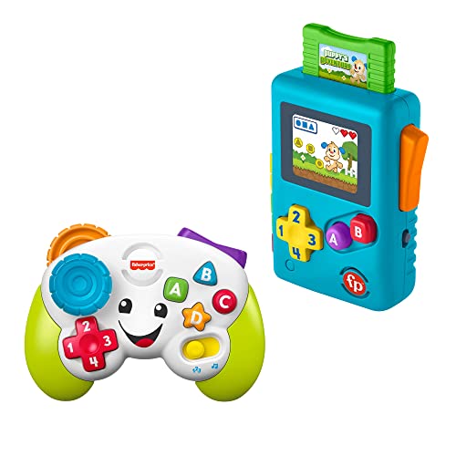Image of Fisher-Price Laugh & Learn Game & Learn Controller Laugh & Learn Lil’ Gamer bundle of educational musical activity toys