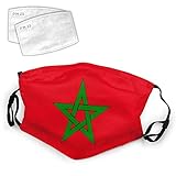 Morocco Flag Moroccan National Flags Washable Mouth Filter Reusable Cotton Face for Adults Women Men...