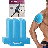 NEUJUS Kinesiologie Tape Schulter vorgeschnitten – 12 Stück, elastisch & selbsthaftend Baumwolle, wasserfest Sport Tape gegen Schulterschmerzen, Physio & Training (12 Stück blau)