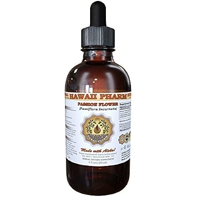 Hawaii Pharm Passion Flower (Passiflora Incarnata) Liquid Extract, Tincture, Herbal Supplement, Made in USA, 2 fl.oz