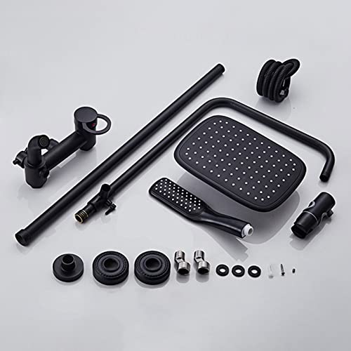 Ensemble de douche à effet pluie avec pommeau à main et robinet 3 fonctions - 3