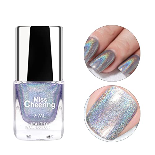 Freeorr Glitter Laser Nagellack, Shining Glitter Nail Art Langlebige Holographic Nagellack 7 ML-LS01 – Bild 6