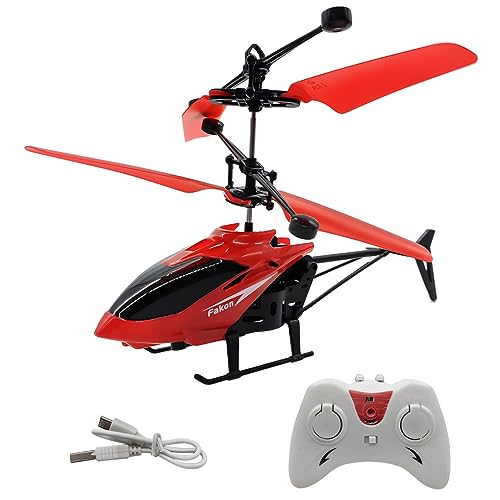 Image of Exceed Helicopter Remote Control and Hand Sensor Charging Helicopter Toys with 3D Light Toys for Boys Kids (Red)