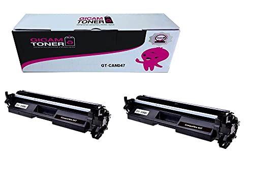 GICAM Toner 047 X2 Unidad Tóner Compatible con Canon 047. Alto Rendimiento Válido para Impresoras: i SENSYS LBP 110 Series / LBP 112 / LBP 113 w / MF 110 Series / MF 112 / 112 WF / MF 113 w /MF 113 w