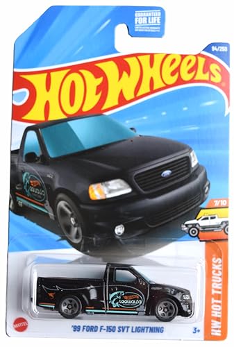 Hot Wheels Ford F-150 SVT Lightning 1:64 Negro miniatura 1