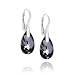 Produktbild LillyMarie Damen Ohrringe Silber 925 Dunkel-grau Original Swarovski Elements Tropfen Schmuck-Beutel Freundinnen Geschenk