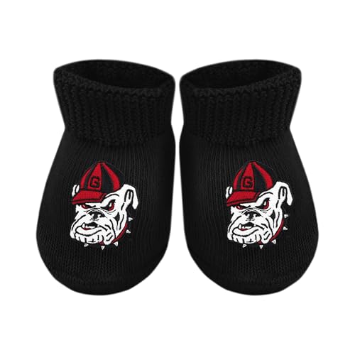 Baby Bootie Sock - Georgia Bulldogs - Black - Newborn - 6 Mos