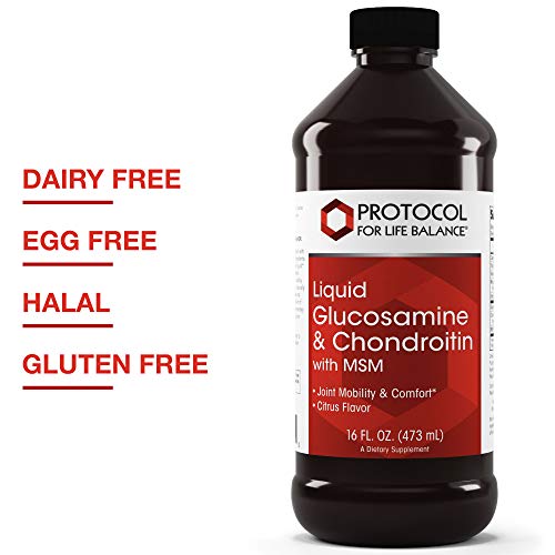 Protocol For Life Balance - Liquid Glucosamine And Chondroitin With Msm - Supports Joint Mobility And Comfort In Easy To Swallow Liquid Format - Citrus Flavor - 16 Fl Oz (473 Ml) #TOP5
