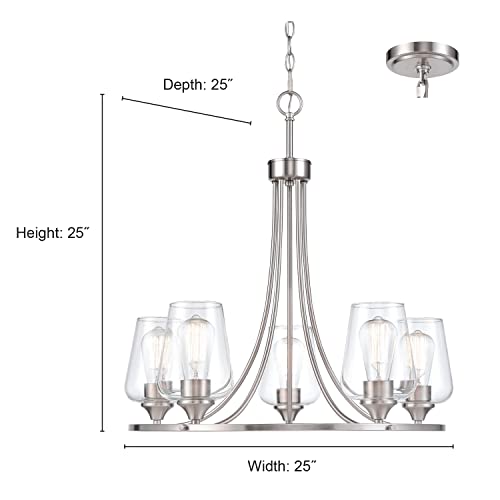 Millennium Lighting Ashford 5 Light Chandelier Ceiling Fixture In Brushed Nickel #TOP28