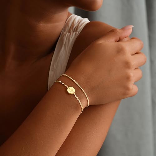 Gold Initial Bracelets for Women Girls Jewelry Gifts - image 2