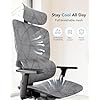 HUANUO Ergonomic Mesh Office Chair with 5-Level Lumbar Support, Computer Gaming Chair with Adjustable Headrest & Armrests, Rocking Tilt, Comfortable High Back Desk Chair for Home Office